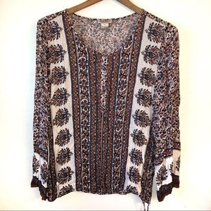 Lucky Brand Longsleeve Floral paisley print Top